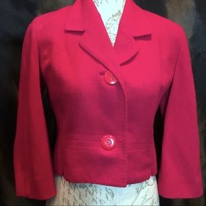 Vintage 1950’s deep pink button-down jacket